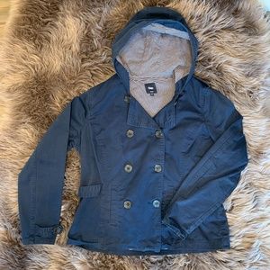 GAP Women's Jacket Navy Blue (like Peacoat) Size L